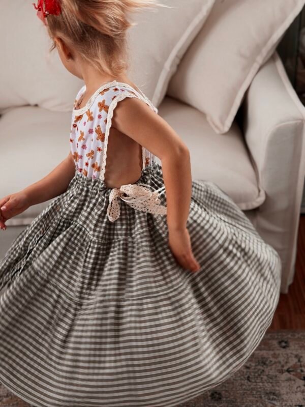 The Gingerbread Gingham Dress | Size 4–7