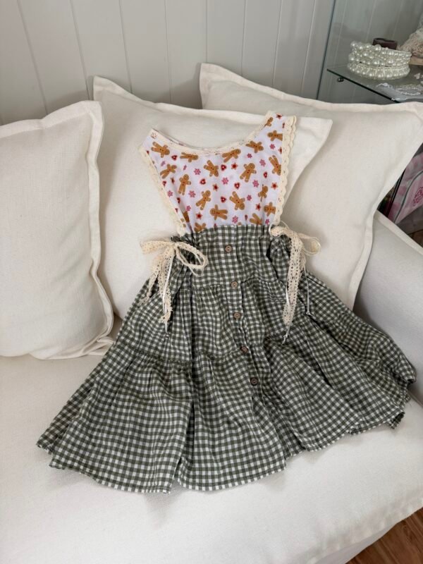 The Gingerbread Gingham Dress | Size 4–7