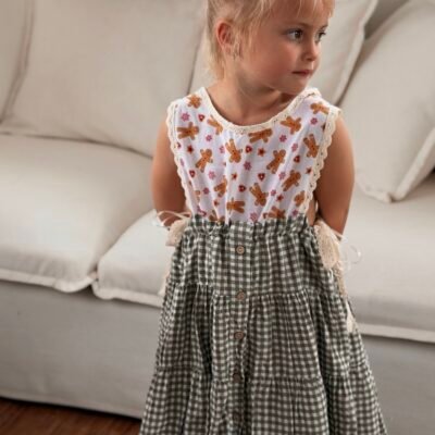 The Gingerbread Gingham Dress | Size 4–7