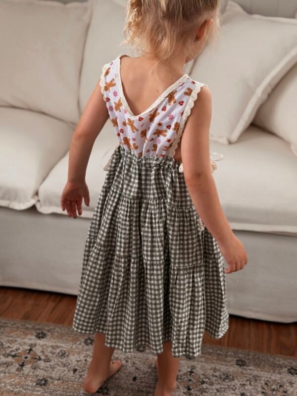 The Gingerbread Gingham Dress | Size 4–7
