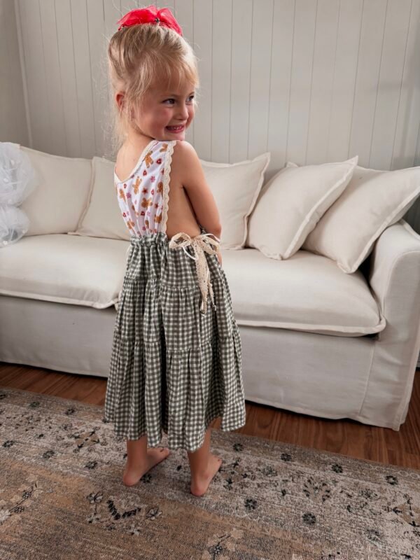 The Gingerbread Gingham Dress | Size 4–7